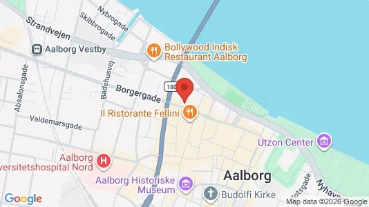 Kontorlokaler til salg i Aalborg Centrum - kort over placeringen