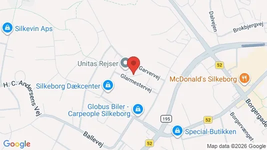 Kontorlokaler til leje i Silkeborg - kort over placeringen
