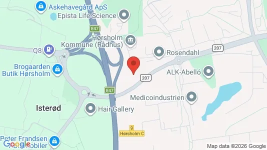 Kontorlokaler til leje i Hørsholm - kort over placeringen