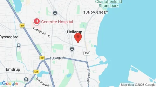 Kontorlokaler til leje i Hellerup - kort over placeringen