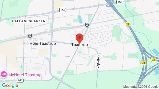 Kontorlokaler til leje i Taastrup - kort over placeringen