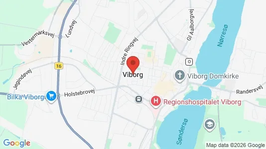Kontorlokaler til leje i Viborg - kort over placeringen