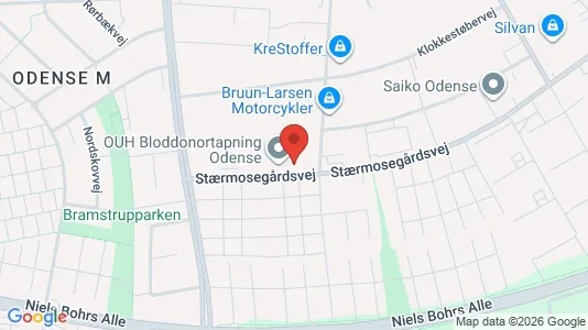 Kontorlokaler til leje i Odense M - kort over placeringen