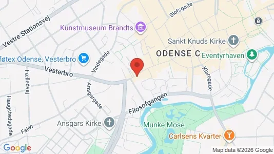 Kontorlokaler til leje i Odense C - kort over placeringen