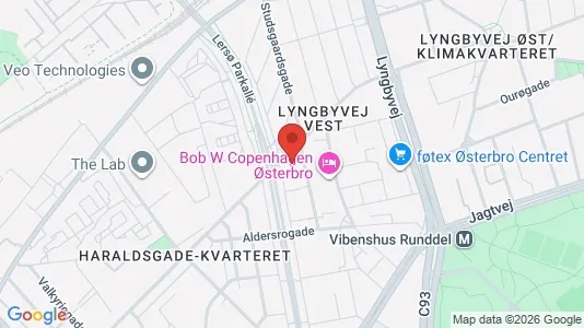 Kontorlokaler til leje i Østerbro - kort over placeringen