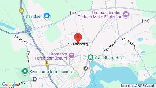 Kontorlokaler til leje i Svendborg - kort over placeringen