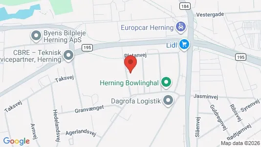 Kontorlokaler til leje i Herning - kort over placeringen