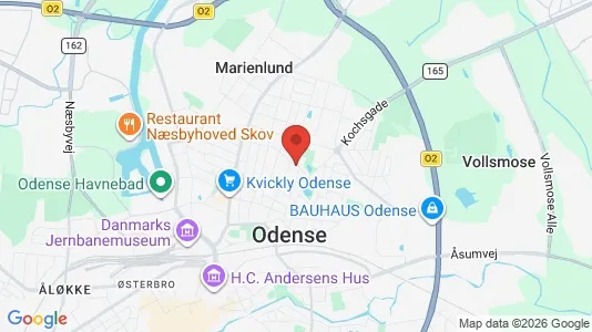 Kontorlokaler til leje i Odense C - kort over placeringen