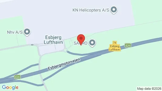 Kontorlokaler til leje i Esbjerg Ø - kort over placeringen
