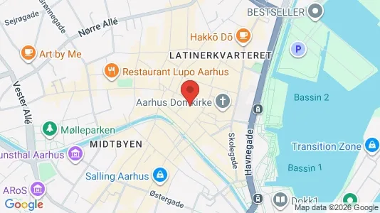 Kontorlokaler til leje i Århus C - kort over placeringen